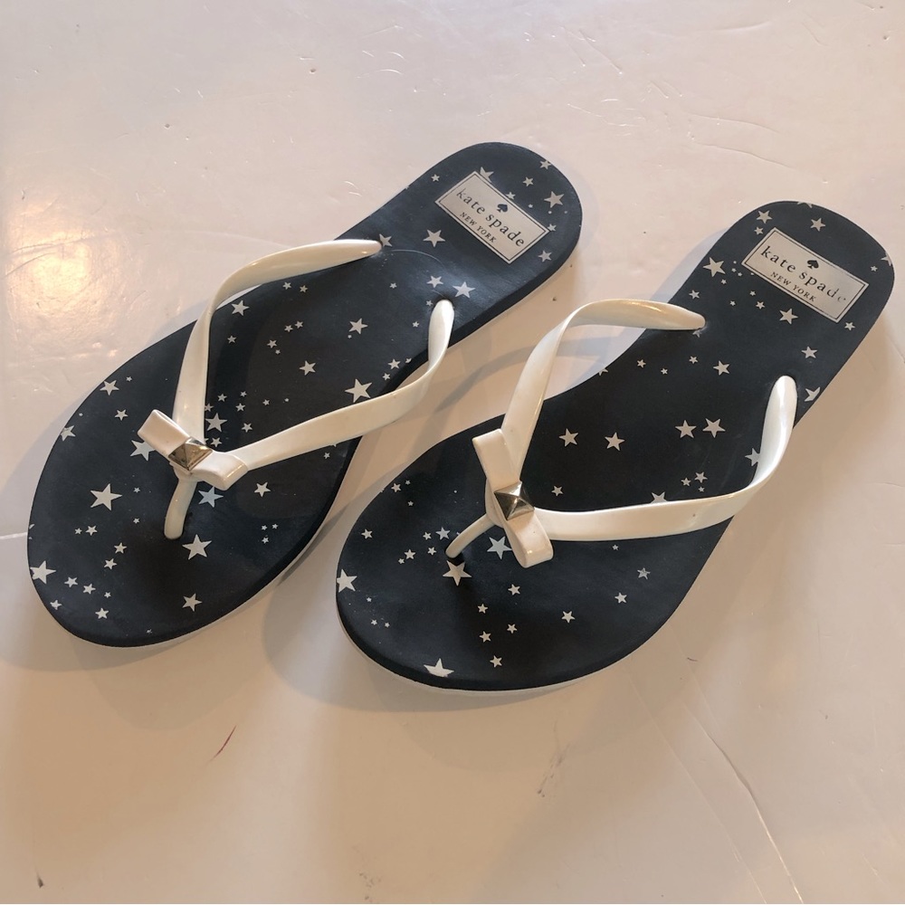 KATE SPADE Navy Star Flip-Flop SANDALS 7-8